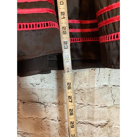 Worthington Skirt Womens 24W Satin Pink Floral Retro Zip Side Plus Size A Line - Picture 7 of 11